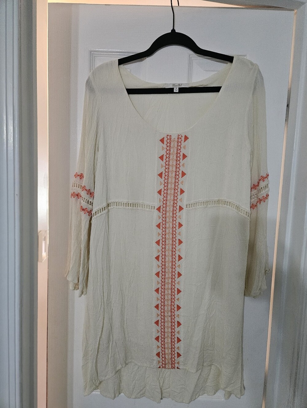 Miss Me Boho Embroidered Tunic Dress